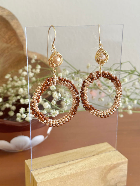 Wire Wrapped Hoop Earrings